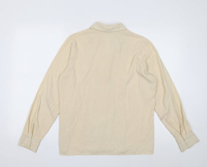 Womens UK Size 12 Marks and Spencer Ivory Basic Button-Up