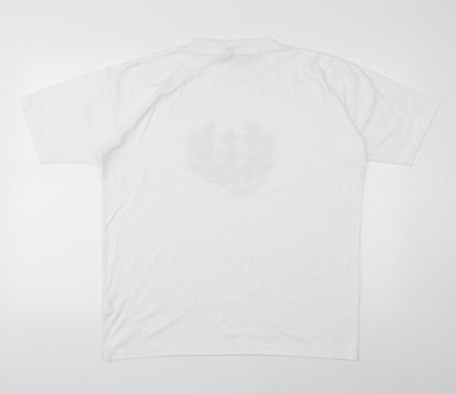 The Principle of Leisure Womens White Polyester Basic T-Shirt Size 10 Round Neck