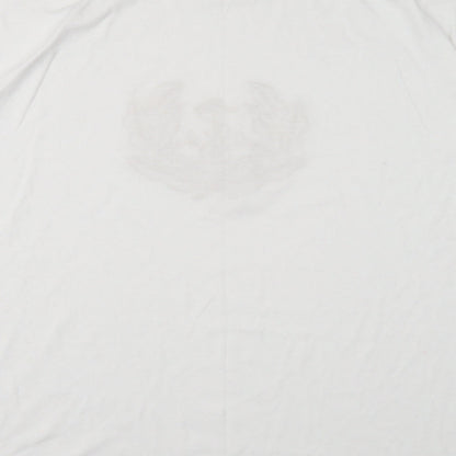The Principle of Leisure Womens White Polyester Basic T-Shirt Size 10 Round Neck