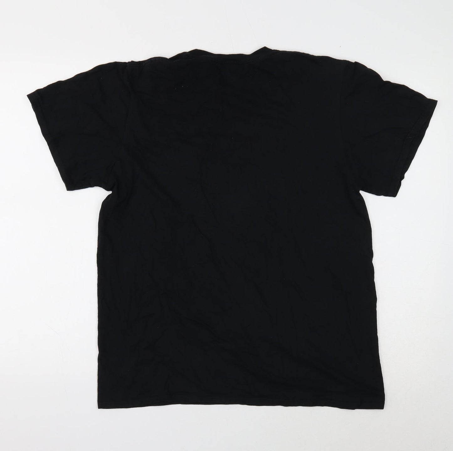 Womens UK Size M Gildan Black Basic T-Shirt