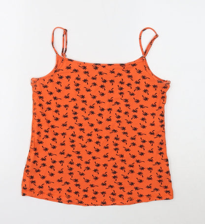 Womens UK Size 14 Redherring Orange Basic Tank