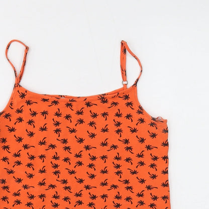 Womens UK Size 14 Redherring Orange Basic Tank