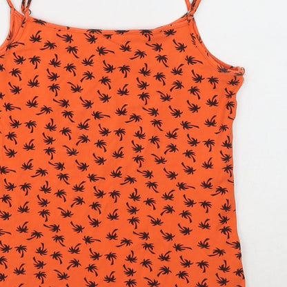 Womens UK Size 14 Redherring Orange Basic Tank