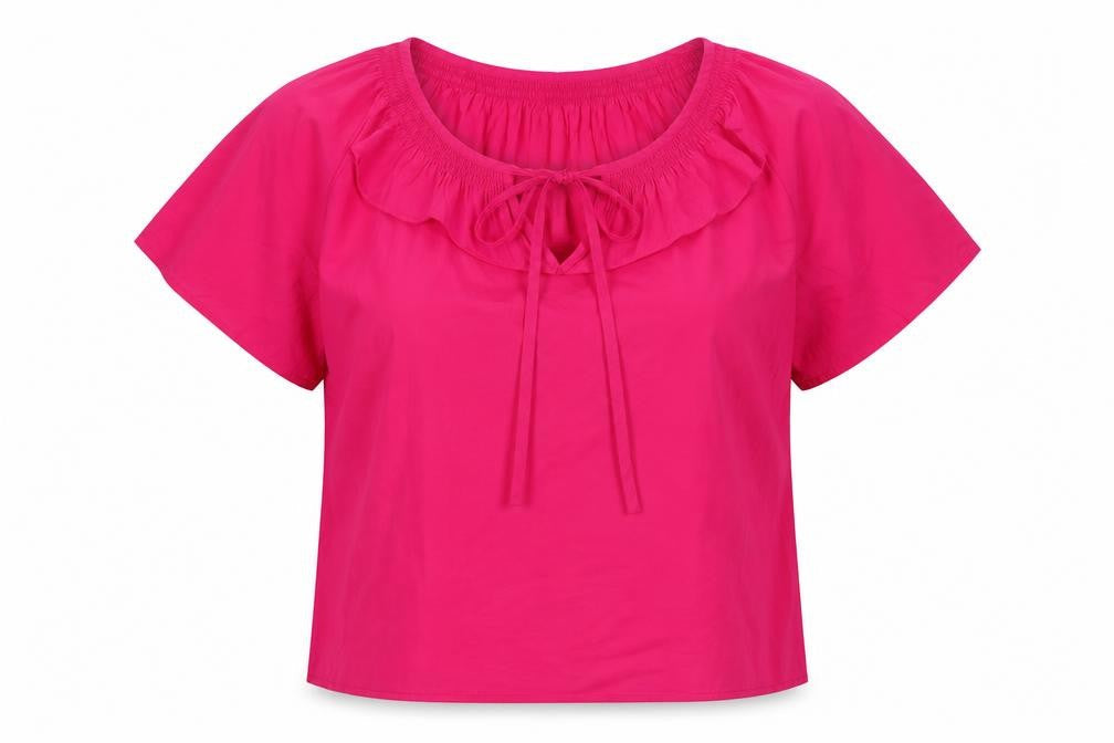 Womens UK Size 6 Marks and Spencer Pink Basic T-Shirt