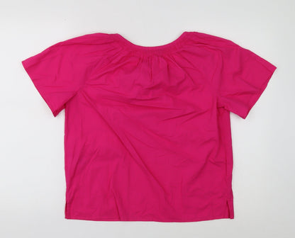 Womens UK Size 6 Marks and Spencer Pink Basic T-Shirt