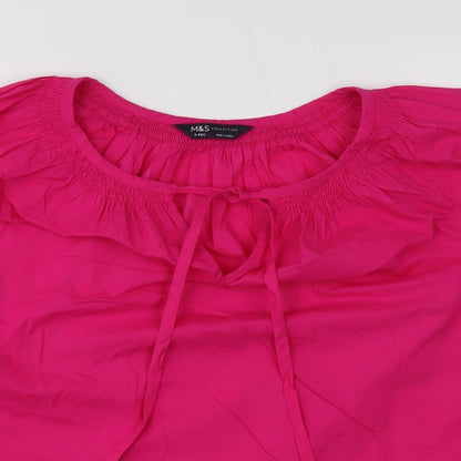 Womens UK Size 6 Marks and Spencer Pink Basic T-Shirt