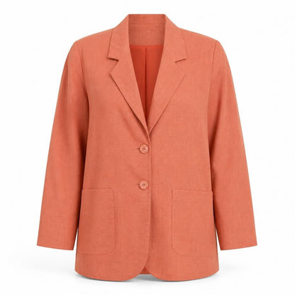 Selective Womens Brown Polyester Jacket Blazer Size 16
