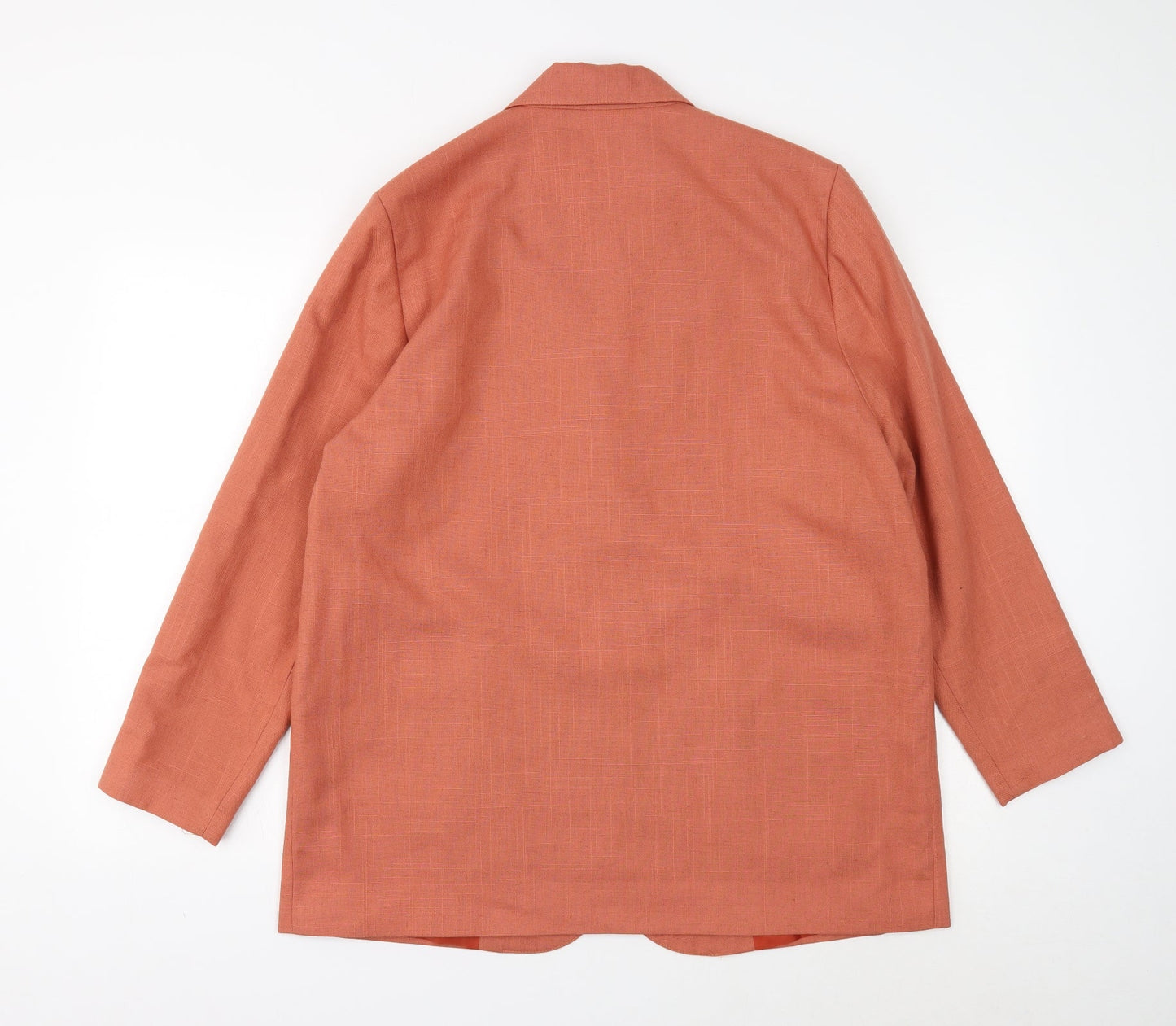 Selective Womens Brown Polyester Jacket Blazer Size 16