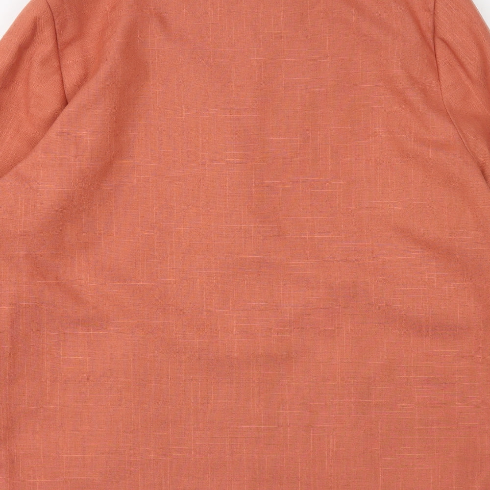 Selective Womens Brown Polyester Jacket Blazer Size 16