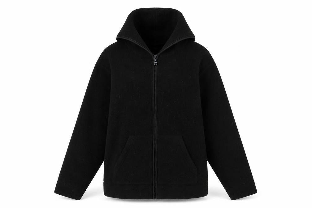 Preworn Womens Black Jacket Size 10 Zip