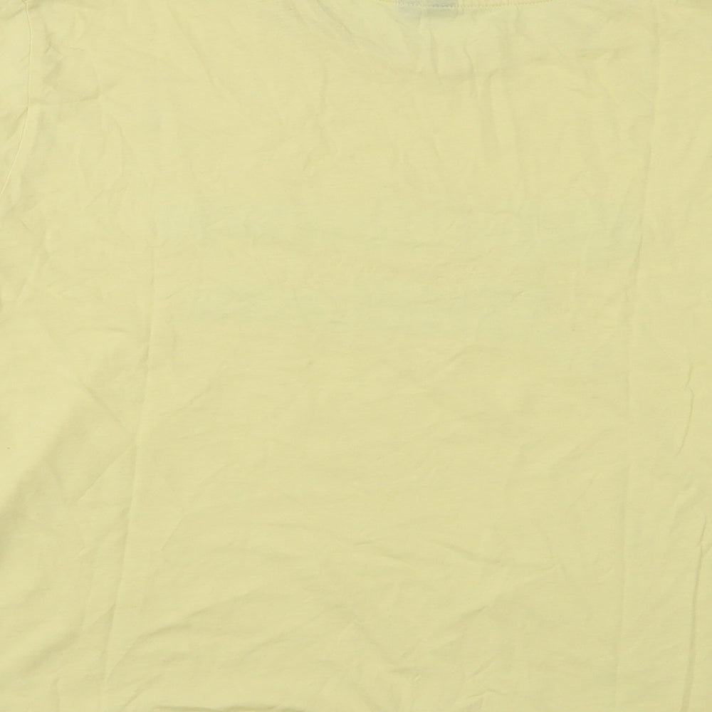 Womens UK Size L Nobody's Child Yellow Basic T-Shirt