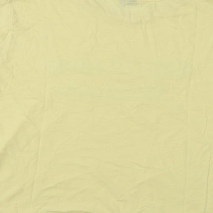 Womens UK Size L Nobody's Child Yellow Basic T-Shirt