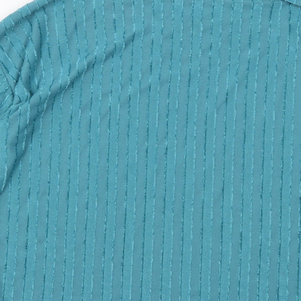 TU Womens Blue Round Neck Polyester Pullover Jumper Size 12