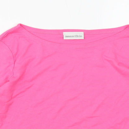 Womens UK Size 14 Essentials Pink Pullover Jumper