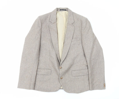 Made In England Womens Brown Wool Jacket Suit Jacket Size L