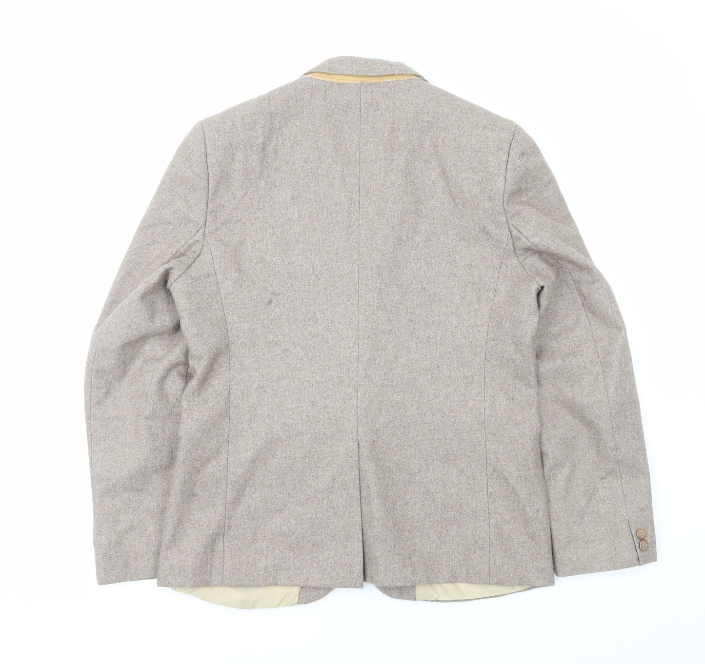 Made In England Womens Brown Wool Jacket Suit Jacket Size L