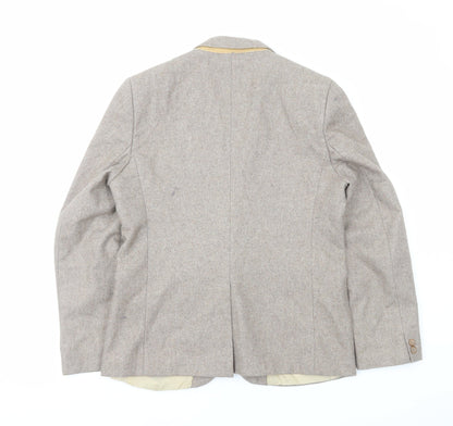 Made In England Womens Brown Wool Jacket Suit Jacket Size L