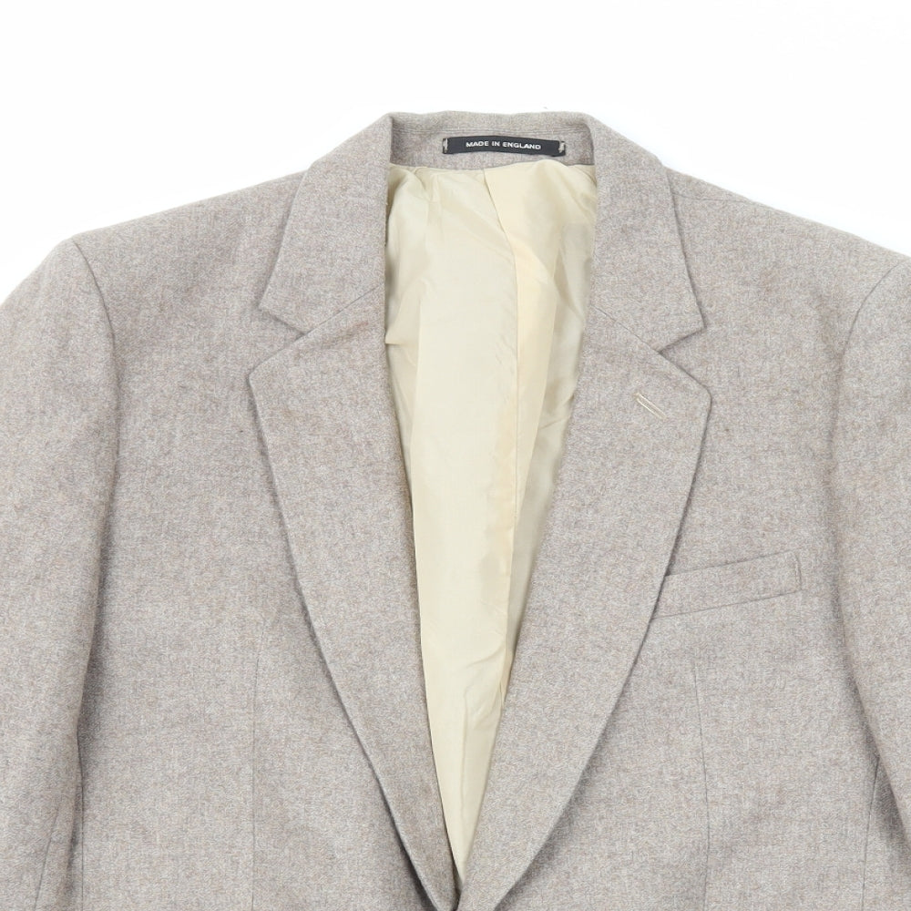 Made In England Womens Brown Wool Jacket Suit Jacket Size L