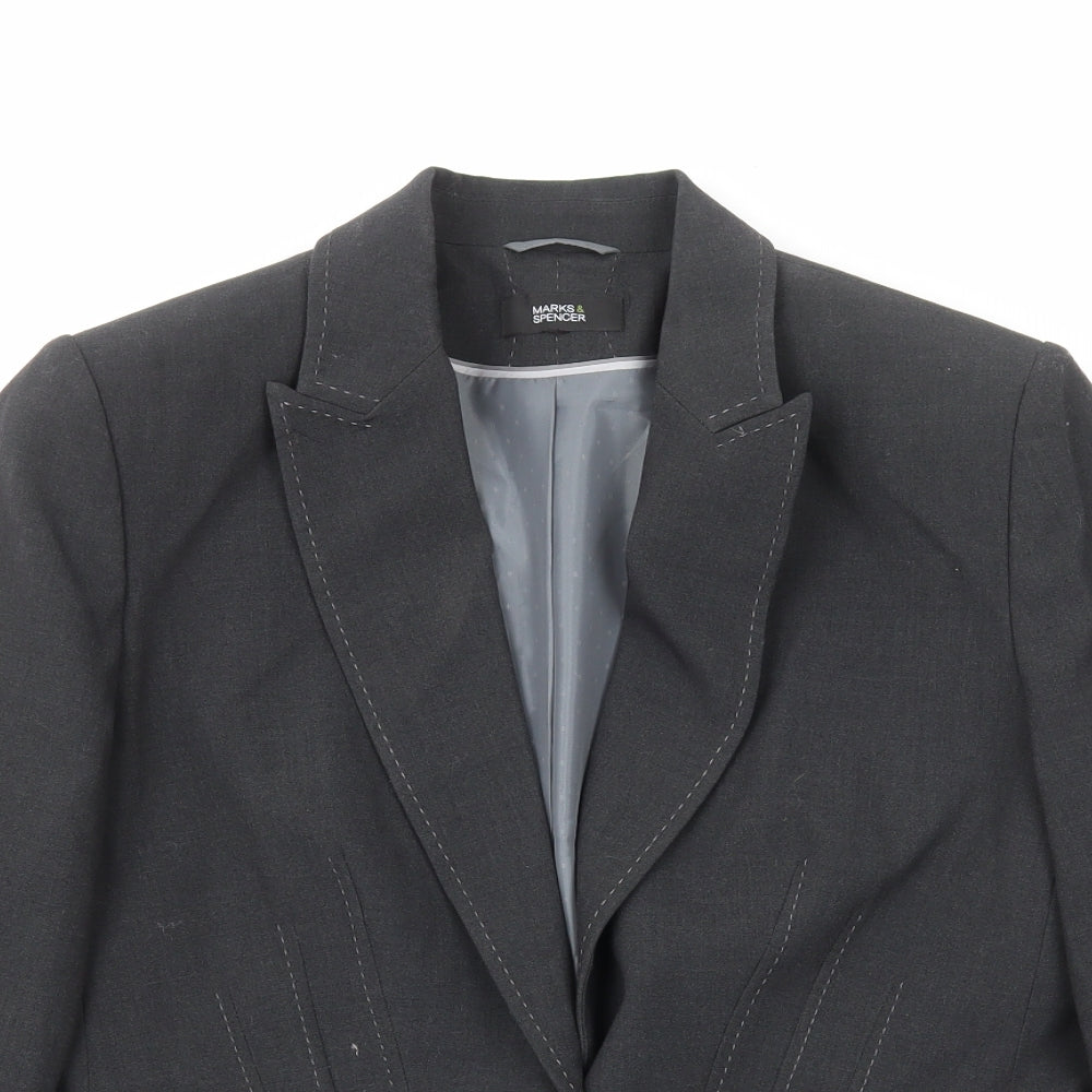 Marks and Spencer Womens Grey Polyester Jacket Suit Jacket Size M