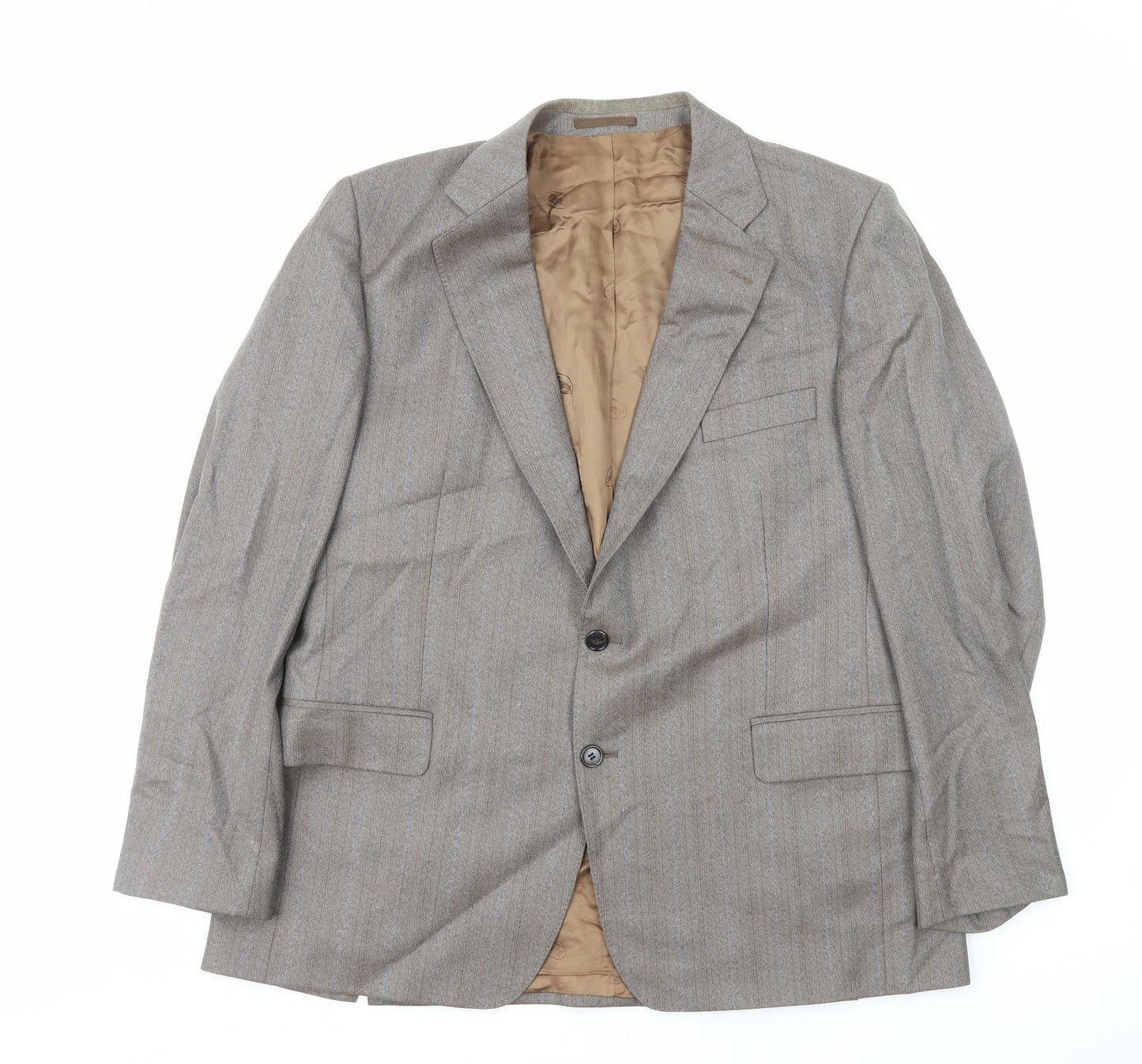 John Douglas Mens Brown Viscose Jacket Blazer Size XL