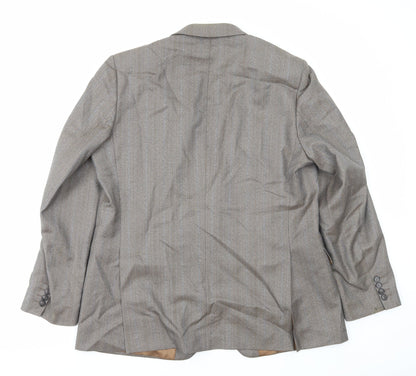 John Douglas Mens Brown Viscose Jacket Blazer Size XL