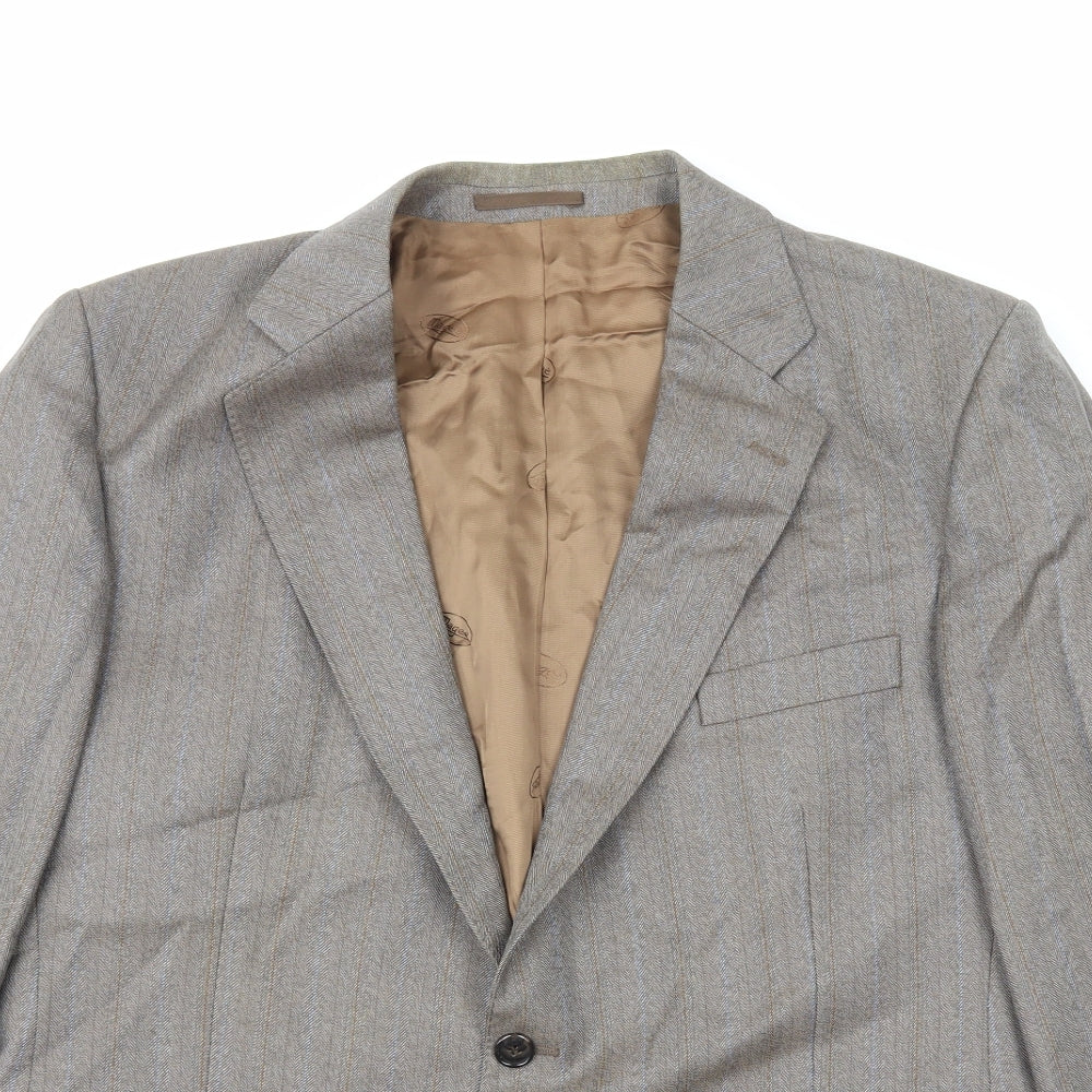 John Douglas Mens Brown Viscose Jacket Blazer Size XL