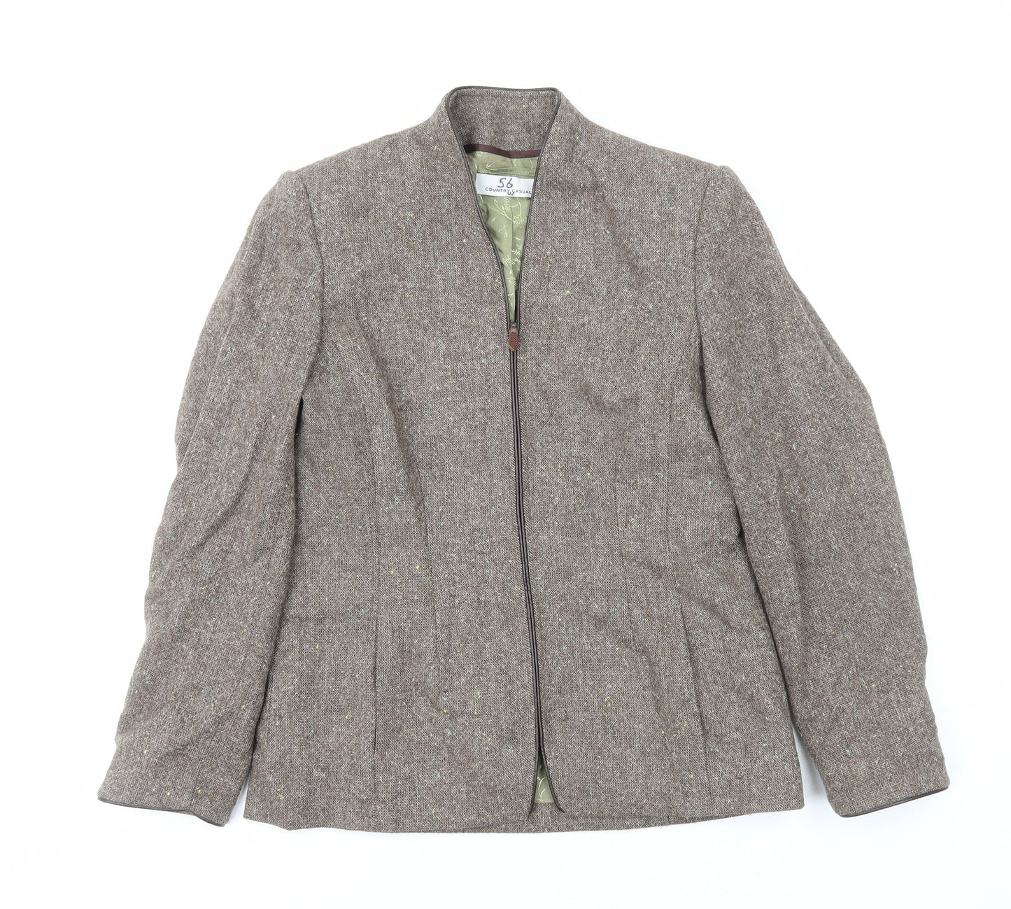 Country Casuals Womens Brown Jacket Size 10 Zip