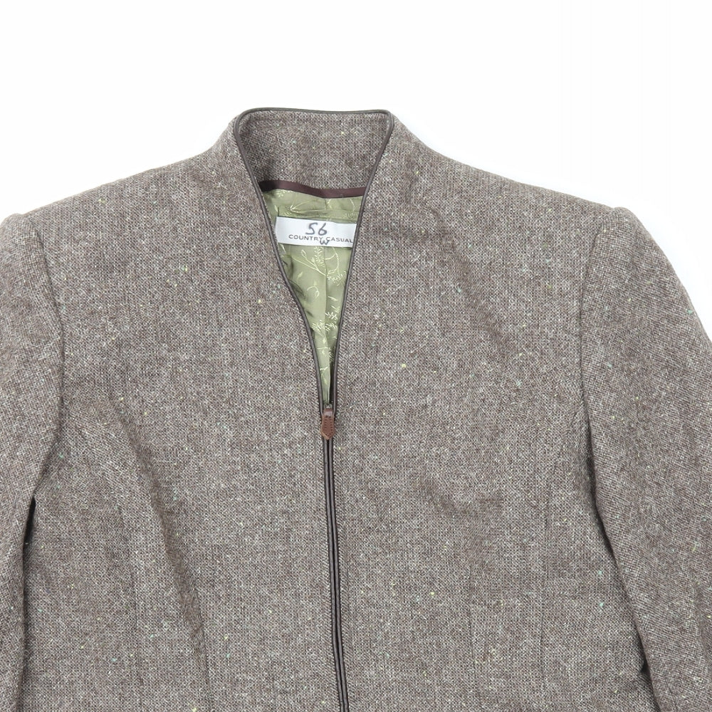 Country Casuals Womens Brown Jacket Size 10 Zip