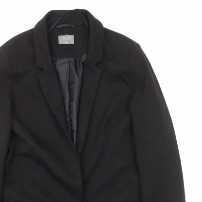 Oasis Womens Black Jacket Blazer Size 10 Button