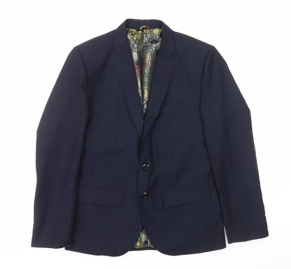 Mens UK Size S Preworn Regular Blue Suit Jacket