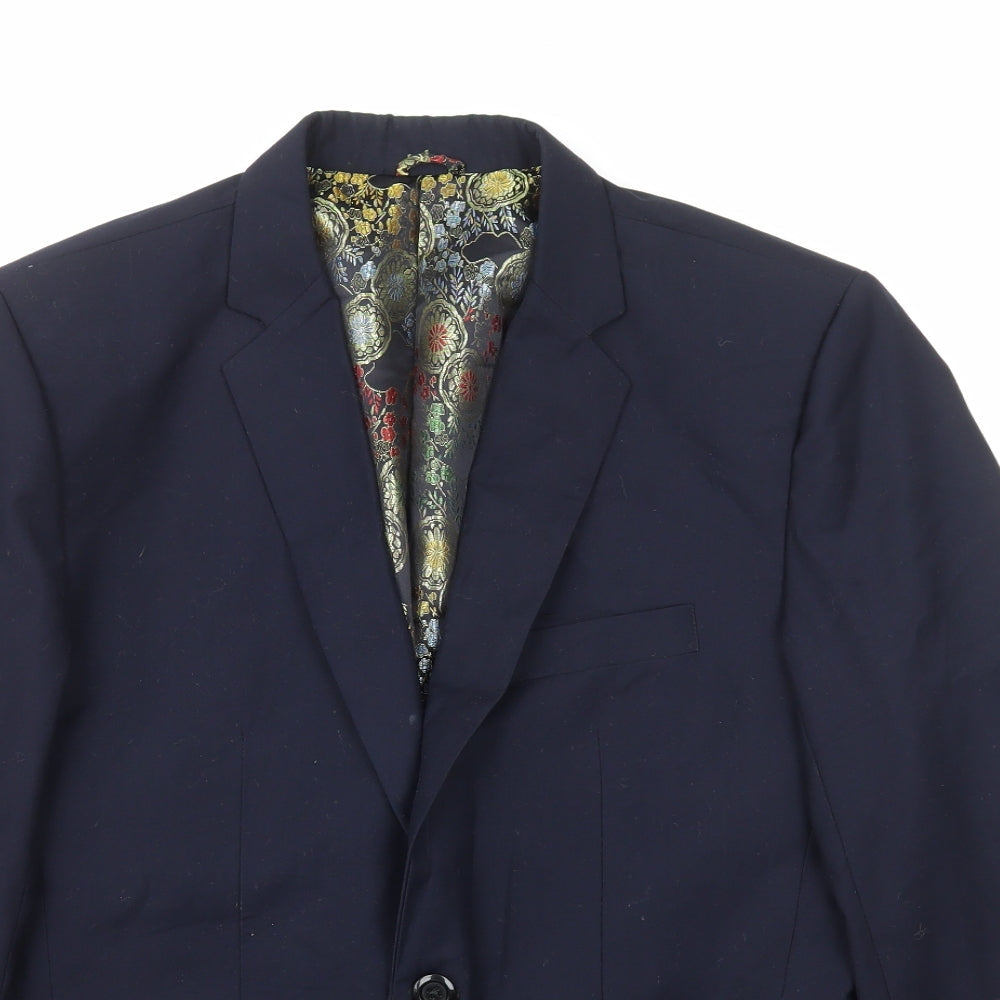 Mens UK Size S Preworn Regular Blue Suit Jacket