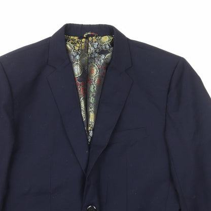 Mens UK Size S Preworn Regular Blue Suit Jacket