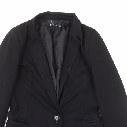 Stradivarius Womens Black Polyester Jacket Suit Jacket Size S