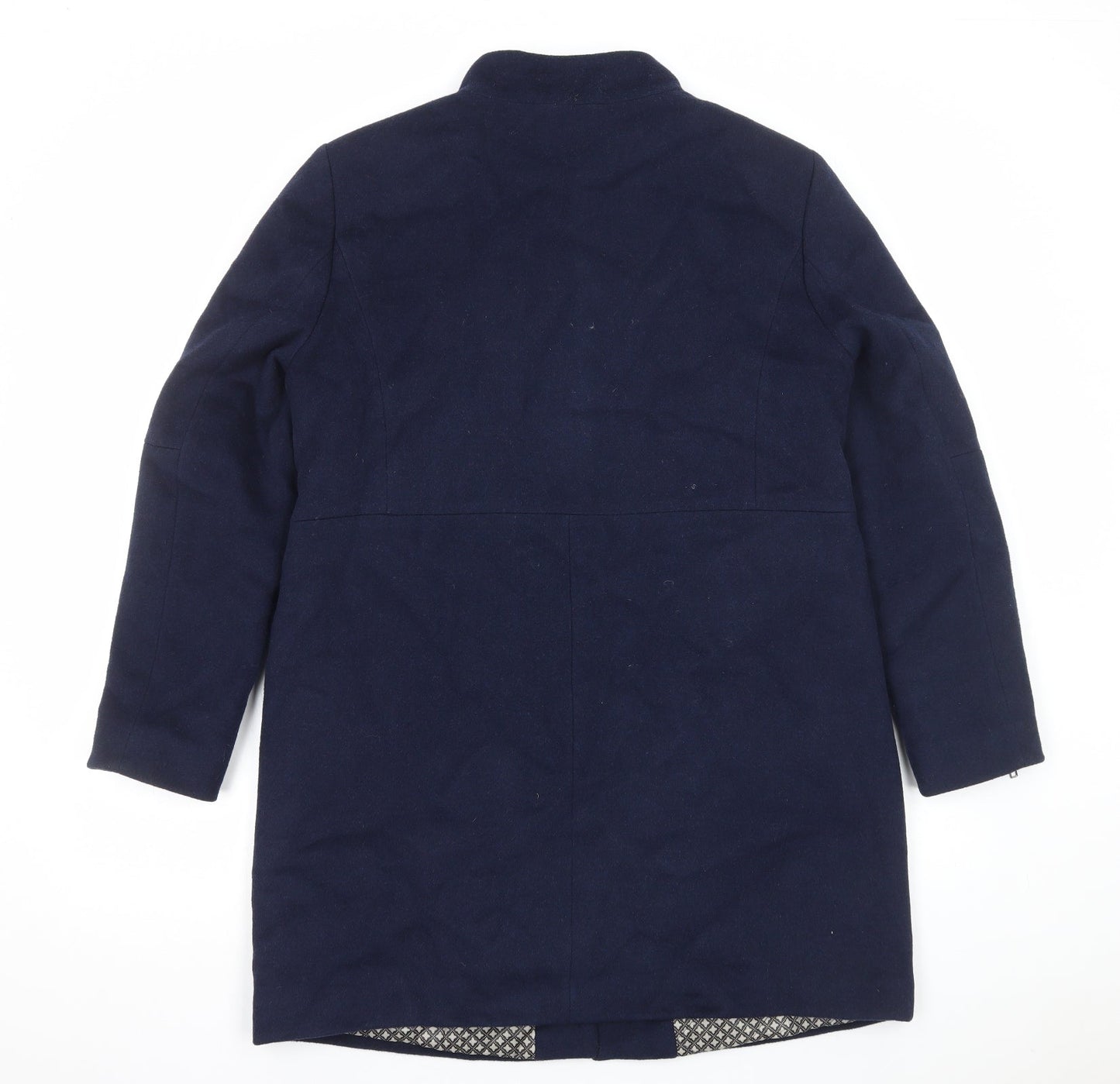 Saint Tropez Womens Blue Overcoat Coat Size XL Zip