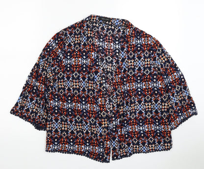 Womens UK Size 14 New Look Multicoloured Basic Button-Up