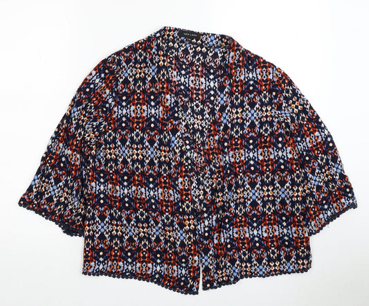 Womens UK Size 14 New Look Multicoloured Basic Button-Up