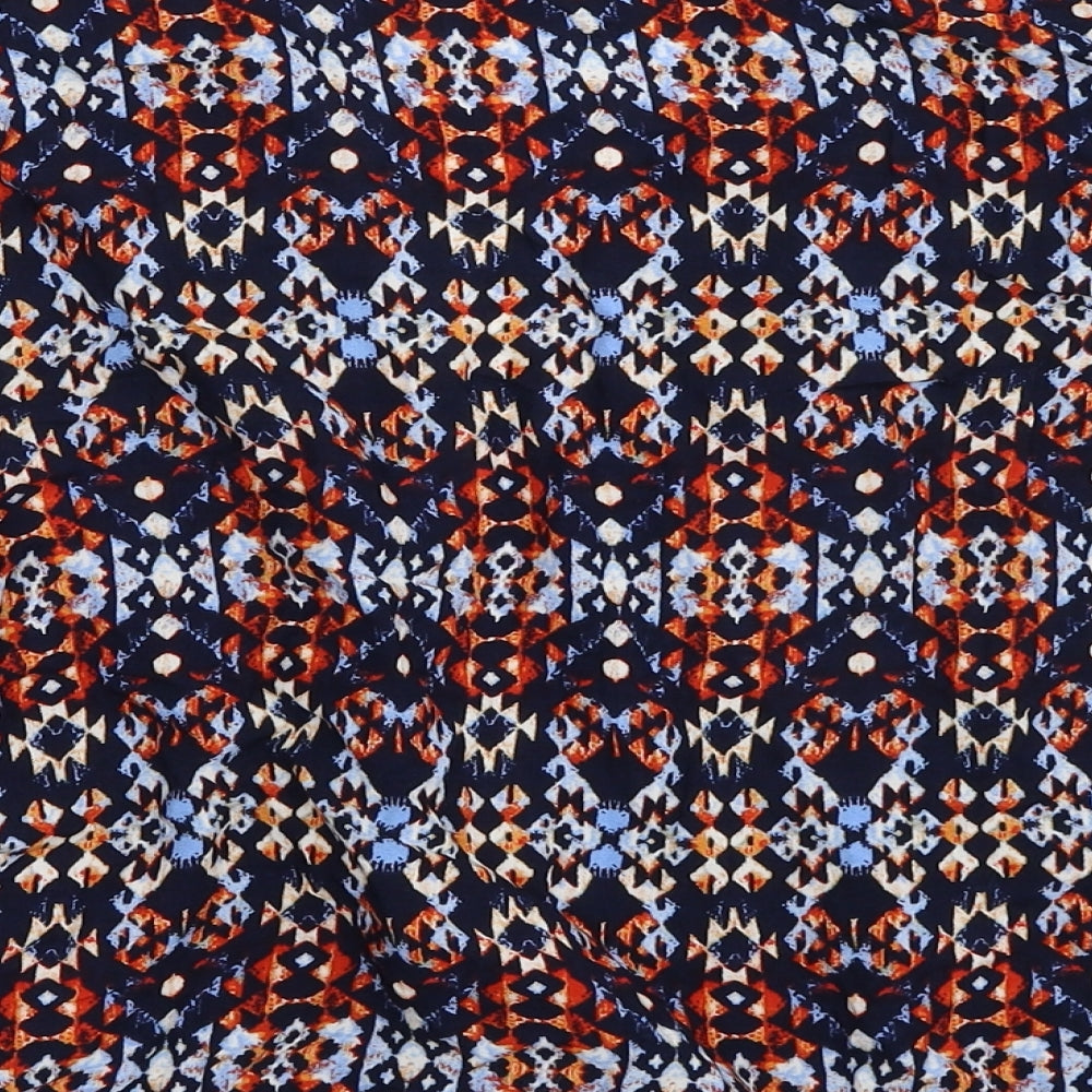 Womens UK Size 14 New Look Multicoloured Basic Button-Up