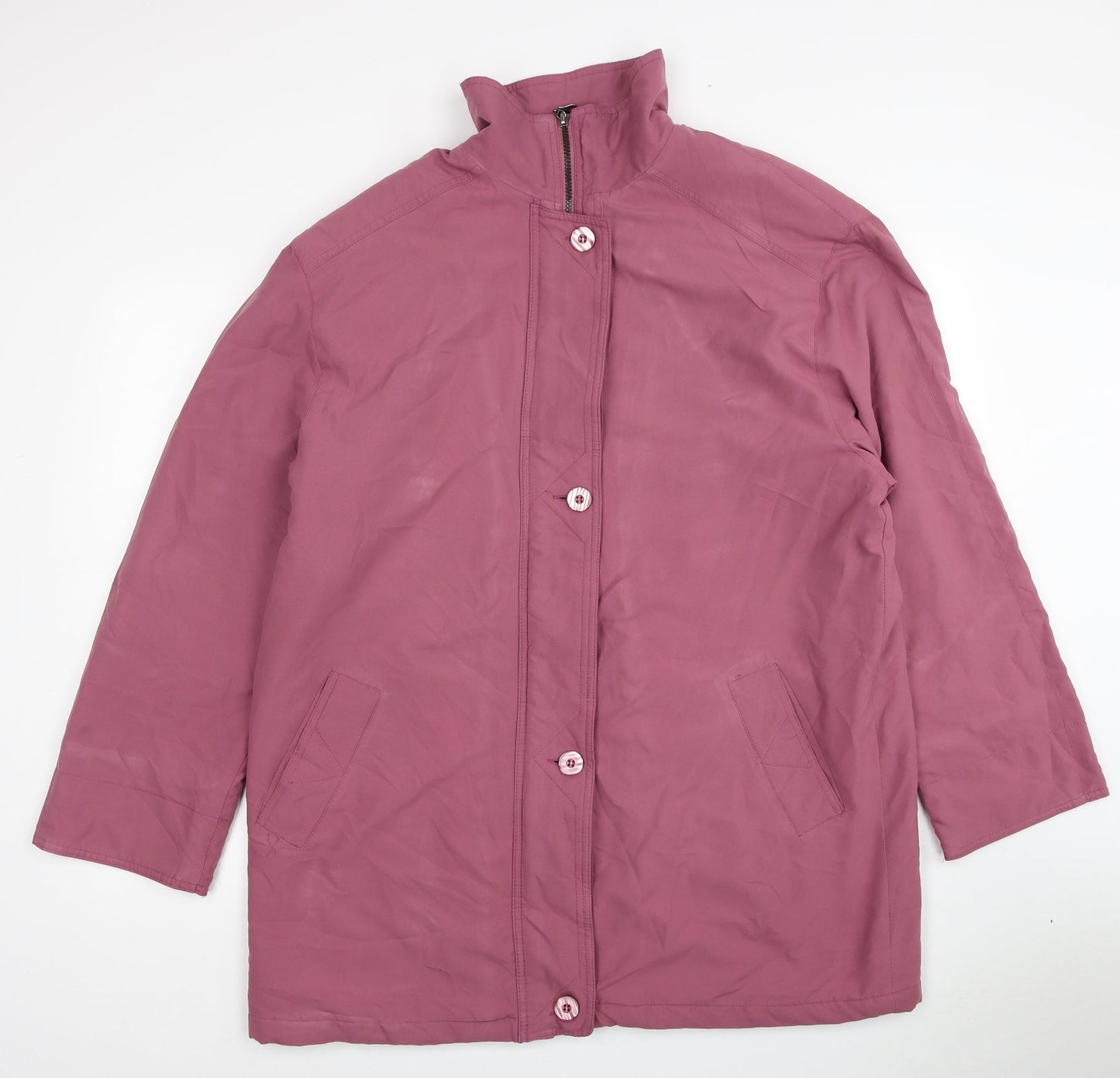 Womens UK Size M Bonmarché Pink Overcoat