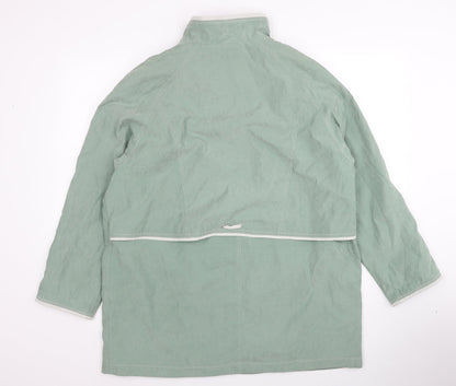 Berkertex Womens Green Overcoat Coat Size 14 Zip