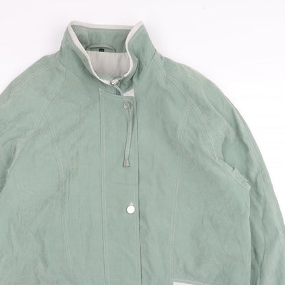 Berkertex Womens Green Overcoat Coat Size 14 Zip