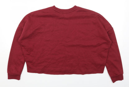 Primark Womens Red Cotton Pullover Sweatshirt Size 2XS Pullover