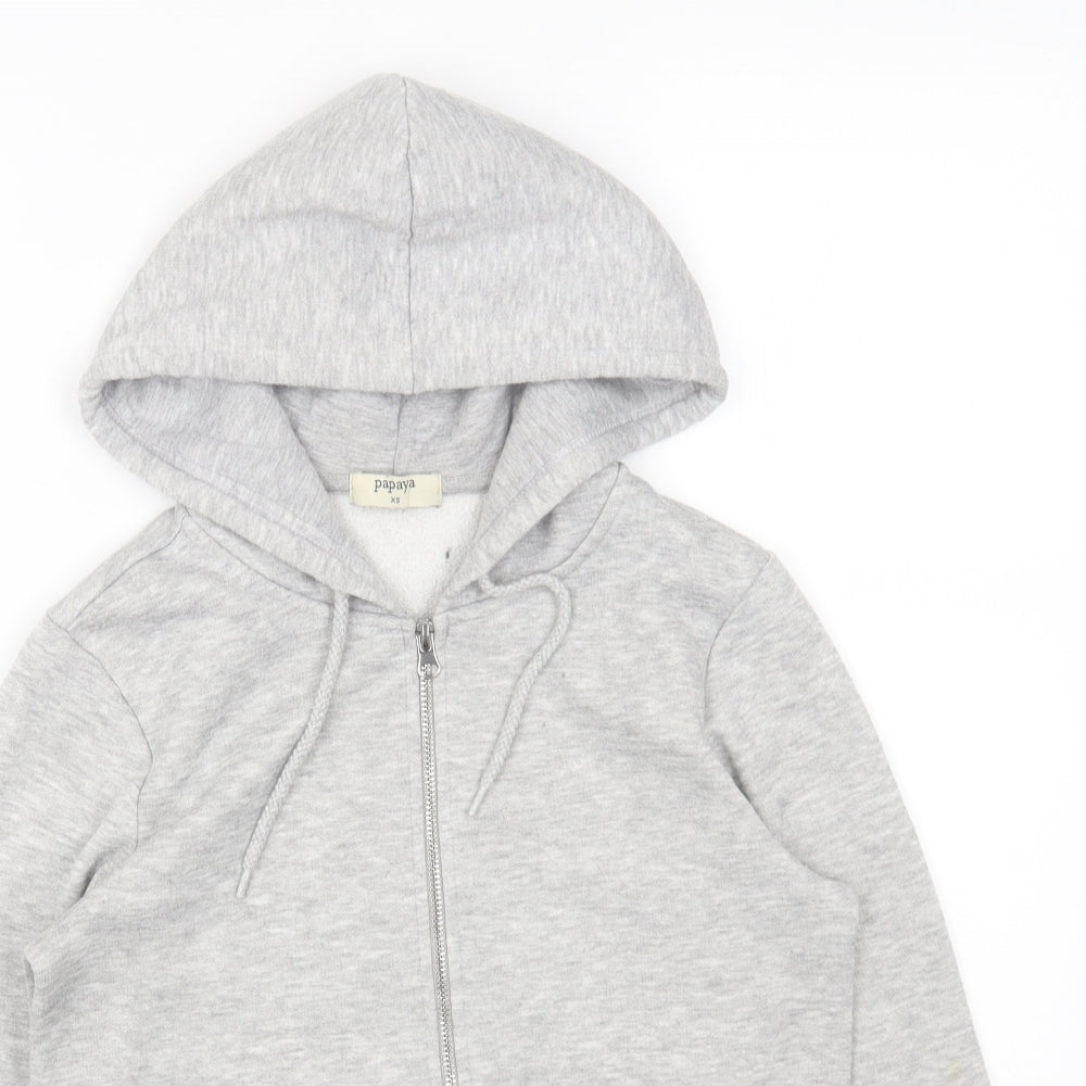 Papaya Womens Grey Jacket Size XS Zip