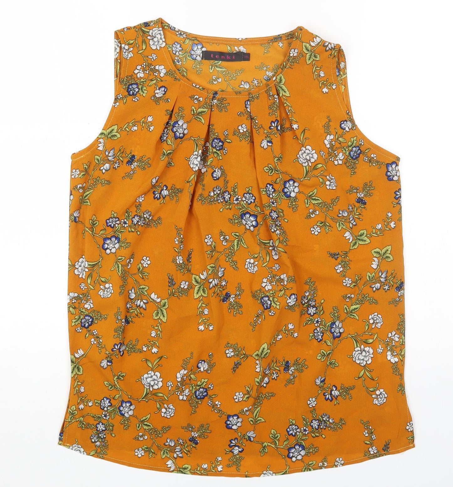 Womens UK Size L TENKI Orange Basic Blouse