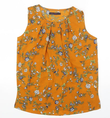 Womens UK Size L TENKI Orange Basic Blouse