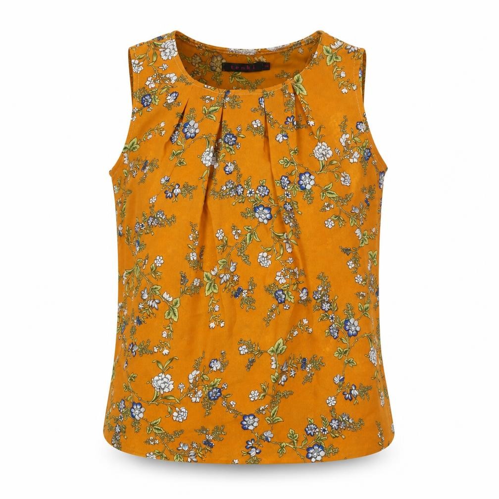 Womens UK Size L TENKI Orange Basic Blouse