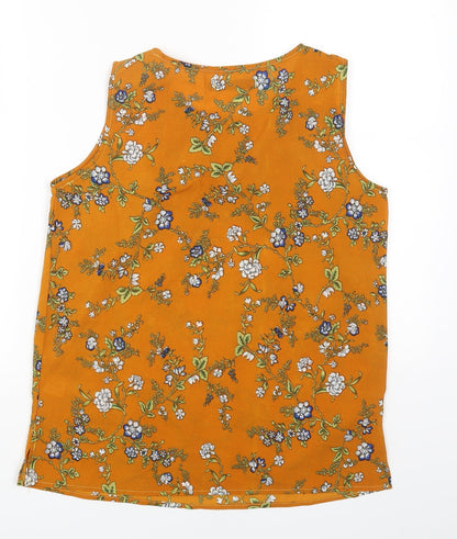 Womens UK Size L TENKI Orange Basic Blouse
