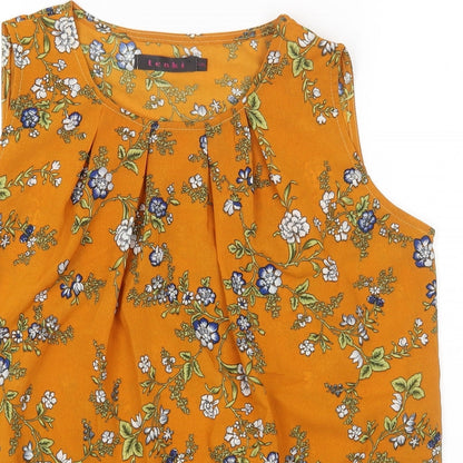 Womens UK Size L TENKI Orange Basic Blouse