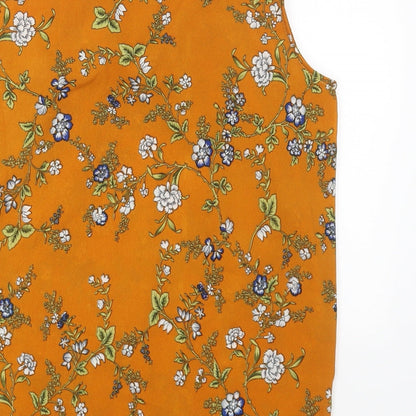 Womens UK Size L TENKI Orange Basic Blouse