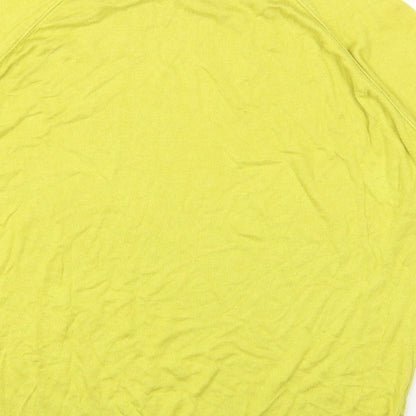 Warehouse Womens Yellow Round Neck Viscose Pullover Jumper Size 16