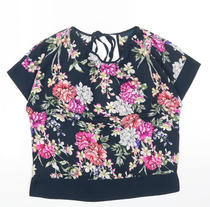 Womens UK Size 6 Marks and Spencer Blue Basic Blouse